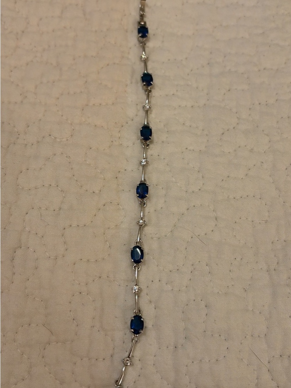 Blue Sapphire Link Bracelet - Women Jewelry